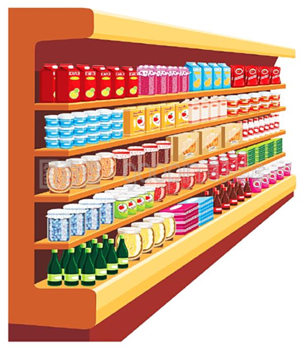 超级市场中的食品销售 便捷与多样化的消费体验